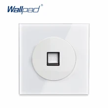 Wallpad L6 один телефон тел Джек Розетка провод принадлежности для автомобильной розетки белая стеклянная панель