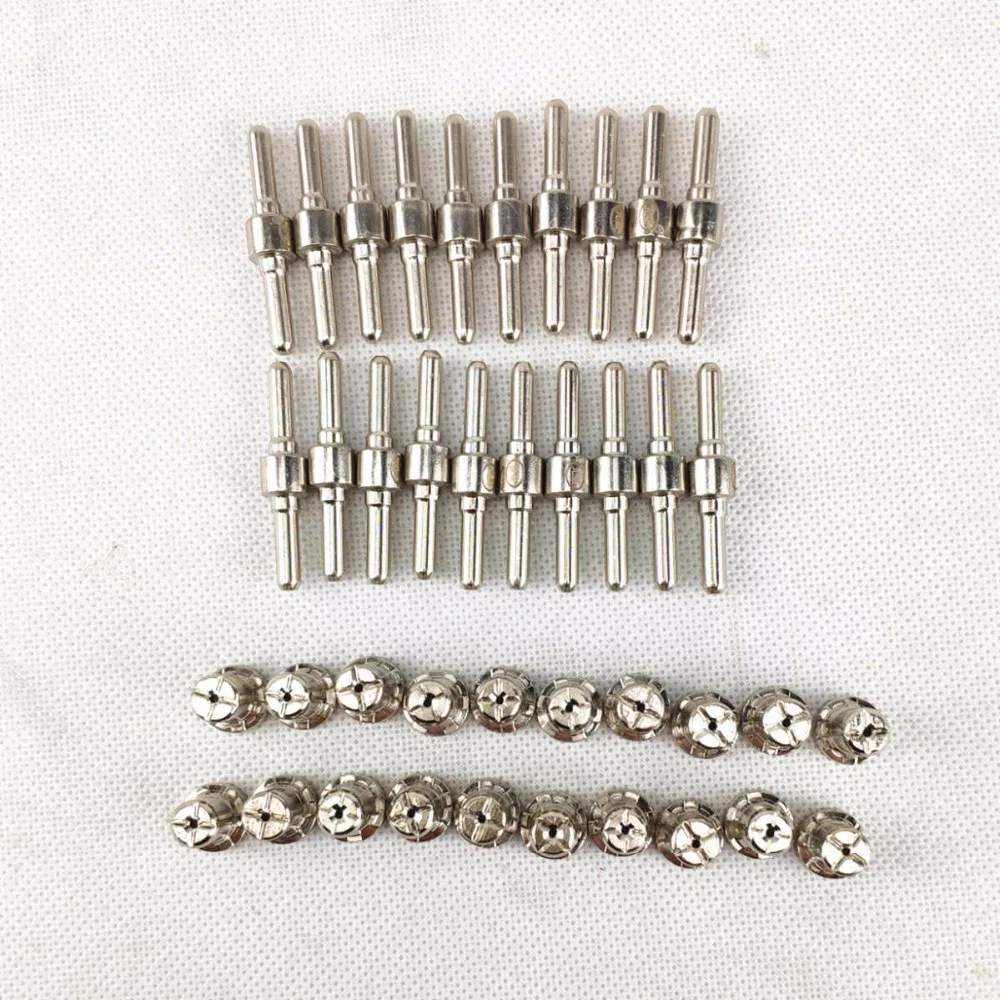 40pcs Plasma Cutting Torch Consumable Cutting Extended Long Plasma Cutter Kit 40A PT31 Plasma Torch Nozzle Tip Electrode