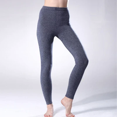 Шерстяные теплые леггинсы, женские зимние вязаные брюки, кашемировые вязаные толстые брюки со штрипками, женские облегающие длинные брюки, M-2X - Цвет: grey