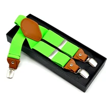 Для женщин подтяжки Красочные 3 клипы 3,5 см ширина взрослый подтяжки унисекс модные Повседневный стиль возможно изготовление на заказ