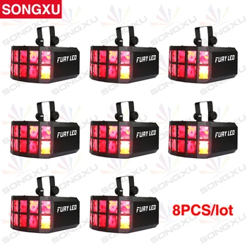 

SONGXU 8pcs/lot LED Disco Double Butterfly Effect Light Hot Selling DJ Club Party Disco Happy Showing Stage Light /SX-EL006