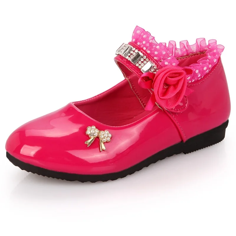 Новинка; Детская школьная обувь из лакированной кожи для маленьких девочек; модельные туфли принцессы для девочек-подростков; цвет белый, черный, розовый; обувь для свадебной вечеринки; Танцевальная обувь
