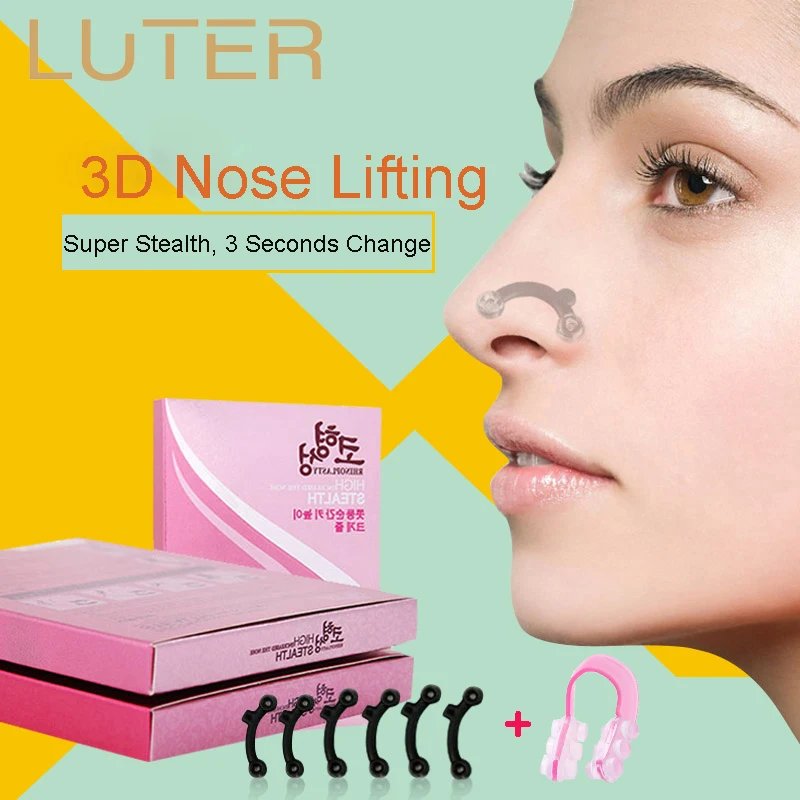 

LUTER 3 Pairs Invisible Nose Shaper Lifting Straightener With Nose Clip Corrector Clip Painless Immediate Straightening Bridge