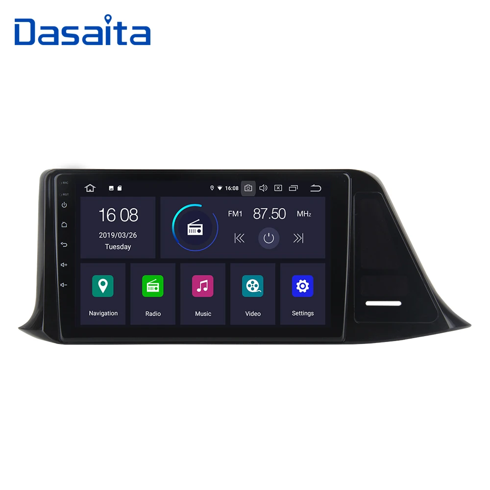 Best Android 9.0 Car 1 din Car multimedia for CHR Europe version 15 CM height Autoradio GPS Player 9" IPS Multi Touch Screen 3