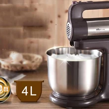 4L 300 Вт Электрический шеф повар 10 Скорость Электрический ручная мешалка миксер для теста с чашей яйцо стенд белое молоко Frother пеномер торт испечь