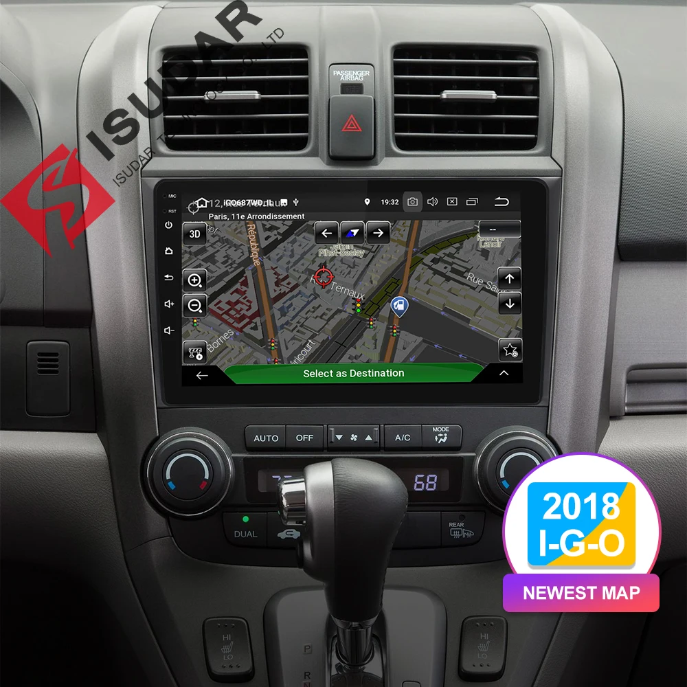 Isudar Auto Multimedia-Player 2 Din Android 9 Für Honda/CR-V/CRV 2006-2011 Auto Radio GPS Navigatio