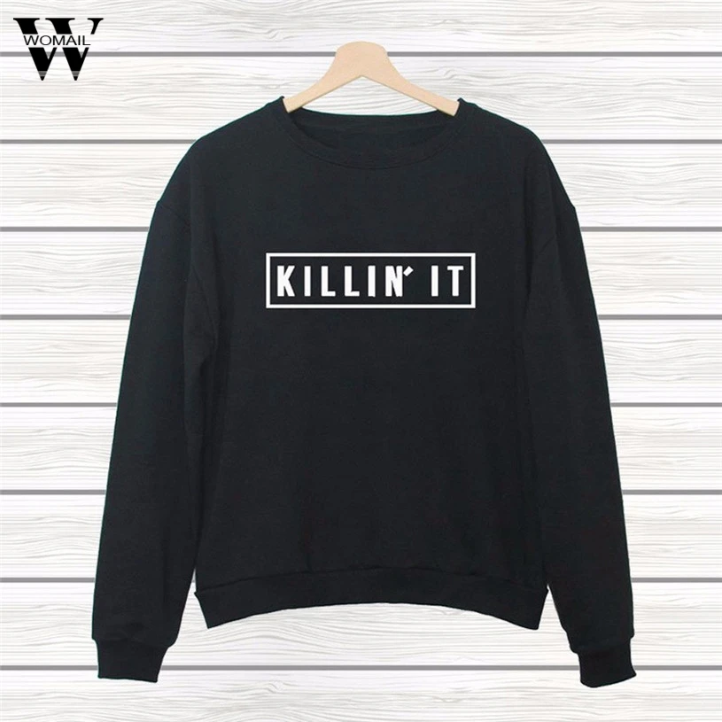 

2019 # bts Fashion Womens Jumper No Hooded Pullover O-Neck Outerwear Sweatshirt Long Sleeve Letter Pullover Sweatshirt