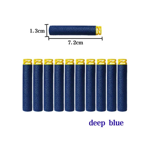 10 шт./компл. Универсальный 7,2 см Z головка EVA мягкие пули Nerf, стрелковое орудие, игрушка - Цвет: Темно-синий