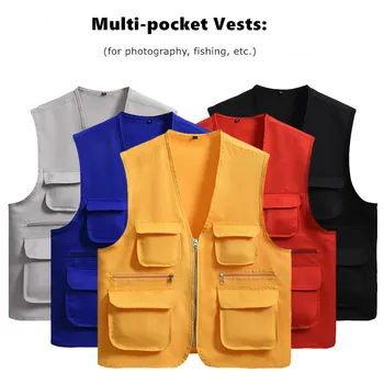 

Summer Mesh Thin Multi Pocket Vest For Male Big Size Male Casual 6 Colors Sleeveless Jacket With Many Pockets Reporter Waistcoat