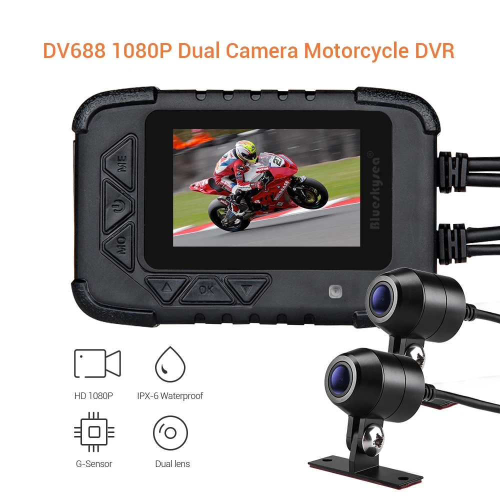 Видеорегистратор Blueskysea DV688 2 4 дюйма GPS Full HD 1080P| |