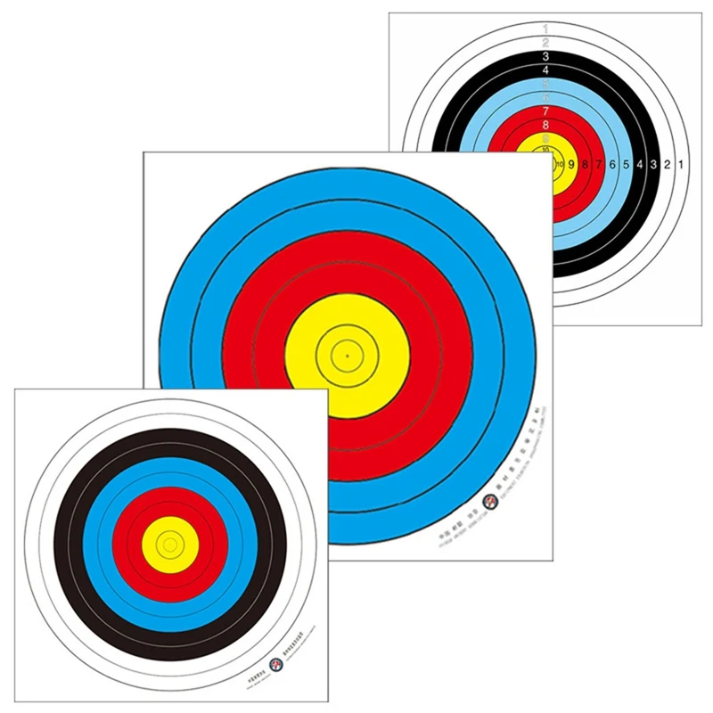 40*40cm Archery Target Faces Suitable For Bows /& Crossbows Heavy Gauge 10pcs