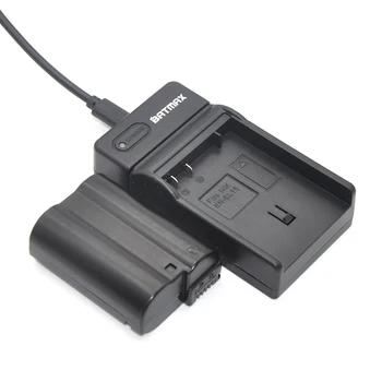 

2Pcs EN-EL15 digital batteries EN EL15 ENEL15 Camera Battery pack&LED Charger for Nikon D600 D800 D800E D7000 D7100 V1 MH-25
