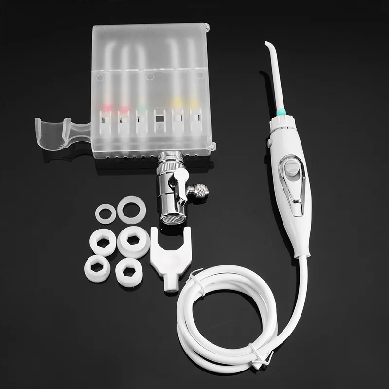 

Portable Dental Water Flosser Jet Stainless Steel Nose Teeth Cleaner Irrigator Floss Pick Kit Spa Oral Care for Home Travel