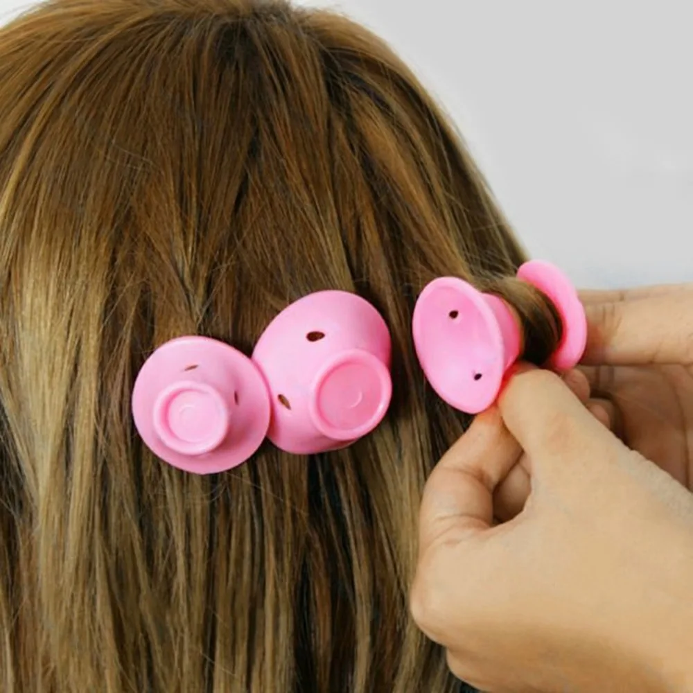 

10pcs/lot Mushroom Hairstyle Roller DIY Silicone Women Sleeping Bell Curler Girl Hair Rollers Beauty Hair Care Styling Tools