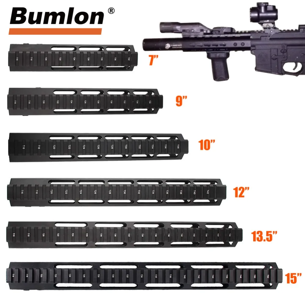 

Hunting AR15 7" 9" 10" 12" 13.5" Free Float Keymod Handguard Picatinny Rail Tube with Detachable Barrel Nut for mount 1-0019