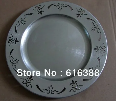Free Shipping Plastic Charger Plates Decoration For Party colorful plates Wedding 25 pcs a lot |