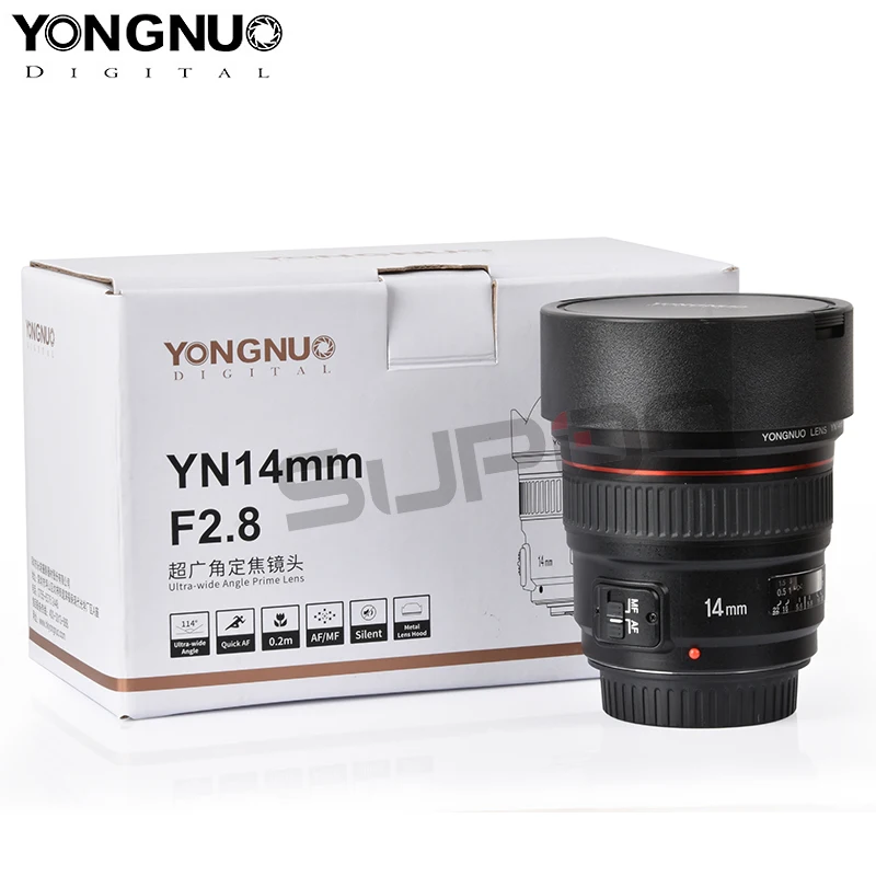 Новое поступление, YONGNUO YN14mm AF MF F2.8 ультра широкоугольный объектив камеры для Canon 60d 600d 1300d t5i 6d 550d 70d eos 1300d 7d