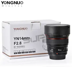 Новое поступление, YONGNUO YN14mm AF MF F2.8 ультра Широкий формат Камера объектив для Canon 60d 600d 1300d t5i 6d 550d 70d eos 1300d 7d