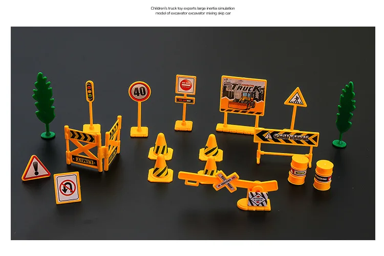 Дорожные знаки игрушки 18 шт./упак. движения вывески Модель инженерных дорожные знаки DIY Мини указатель трафика сцена развивающие игрушки