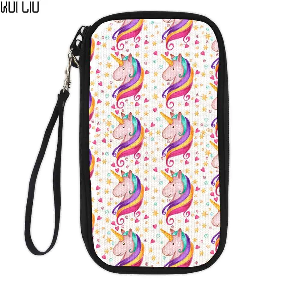 

Customized Image Unicorn Pink Print Travel Wallet travel wallet passport holder document organizer Russian travel passport cover