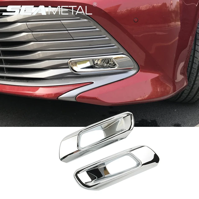 For Toyota Camry 2018 2019 Xv70 Car Front Fog Light Covers Sticker For Toyota Camry 2018 2019 Xv70 Car Front Fog Light Covers Sticker Trim Abs Chrome Ber Cover Accessories