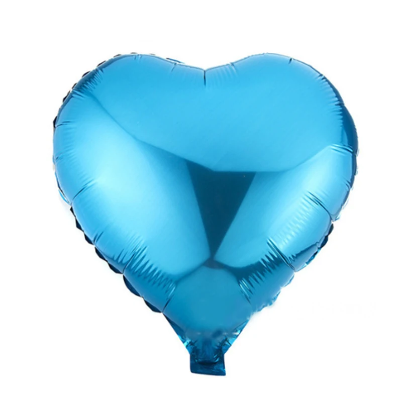10 шт. 18 дюймов романтическое сердце красный фольга Свадебный шар День Святого Валентина украшения воздушный шар Вечерние - Цвет: set