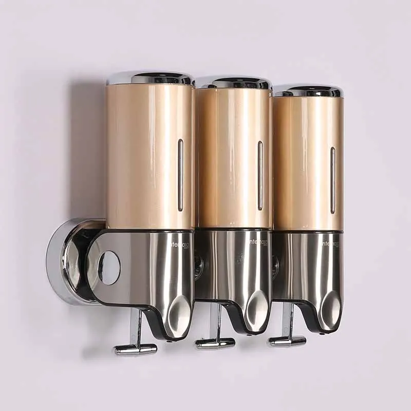 

Hand Sanitizer Bottle Soap Dispenser Wall Double Head Manual Press Bottle Bathroom Bath Box 1500ML
