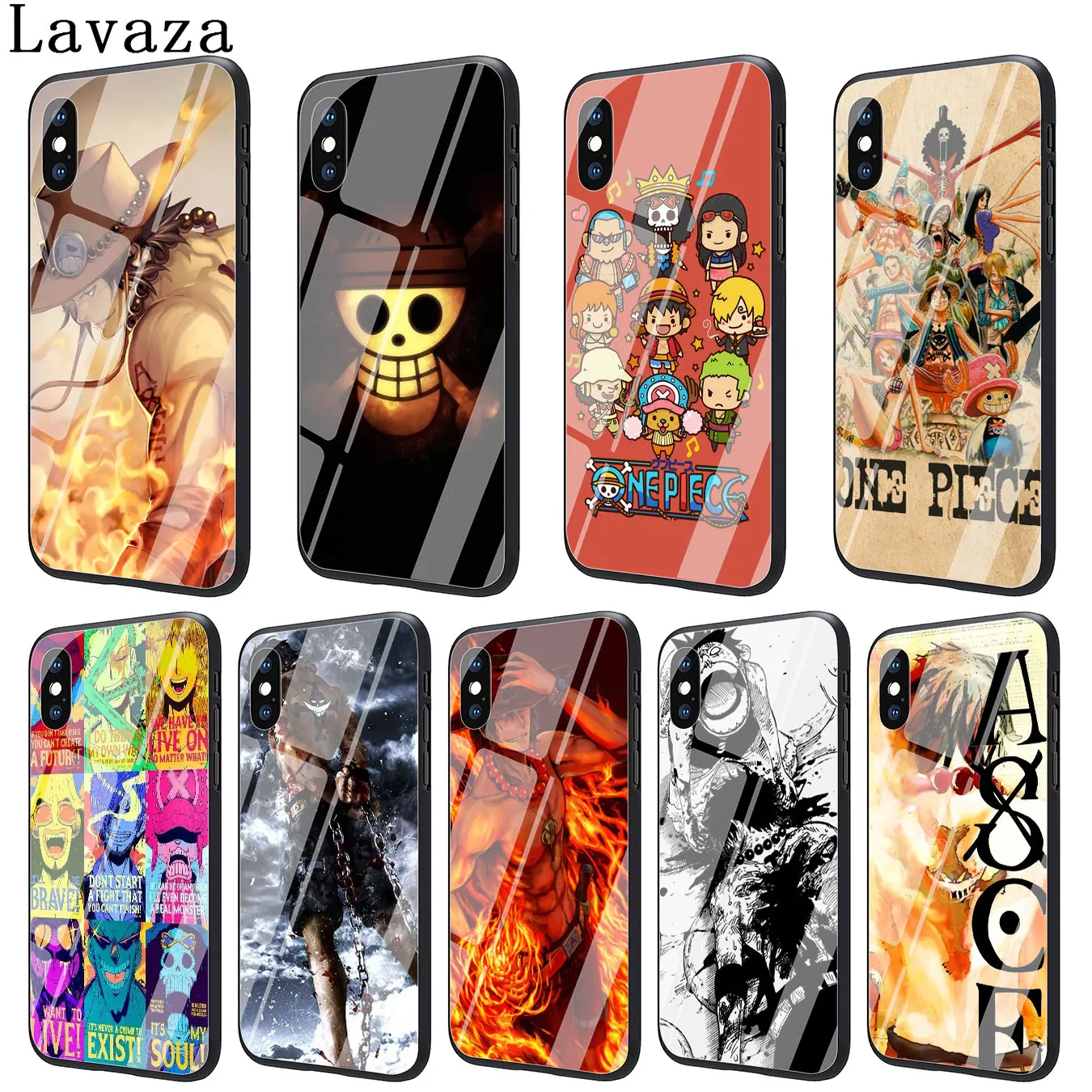 Lavaza цельный Luffy закаленное стекло чехол для телефона Apple iPhone XR X XS Max 8 7 6 6S Plus 5 5S SE 10