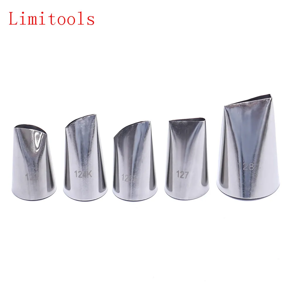 

5 Pcs Rose Petal Metal Cream Tips Cake Decorating Tools Steel Icing Piping Nozzles Set Cake Cream Decorating Cupcake Pastry Tool