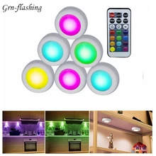 13 цветов светодиодный светильник под шкаф с дистанционным управлением Диммируемый ночной Светильник для дома у телевизора на кухне шкаф лестница Лофт Прихожая декоративная лампа