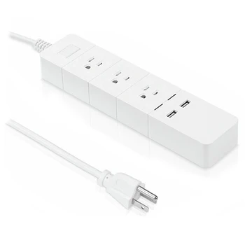 

Wi-Fi Smart Power Strip, A mazon Alexa, Google Assistant & IFTTT Supported, APP Remote Control, With 3 Smart AC Outlets and 2 U