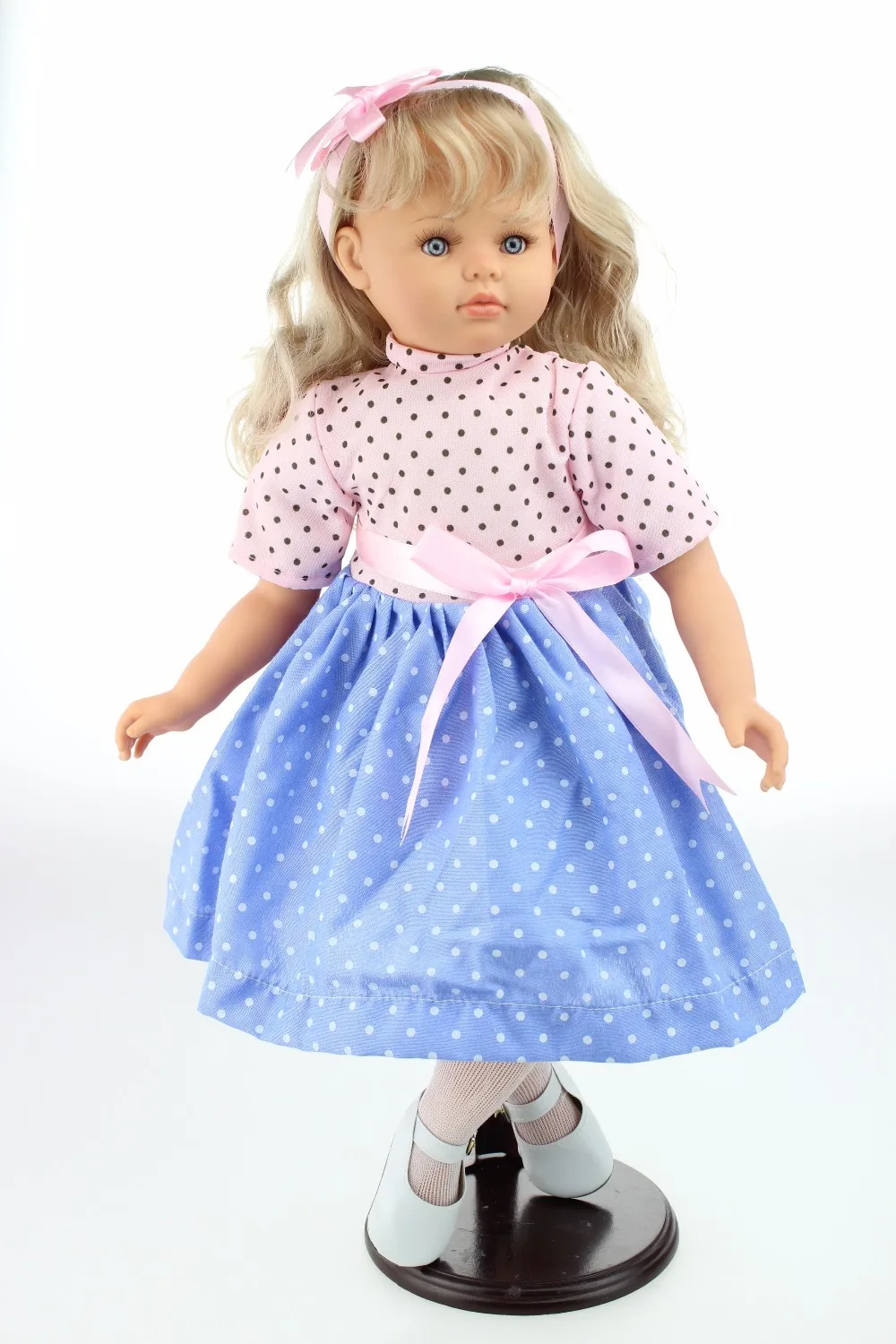 

lifelike reborn toddler girl doll rooted long hair doll toys for chilren