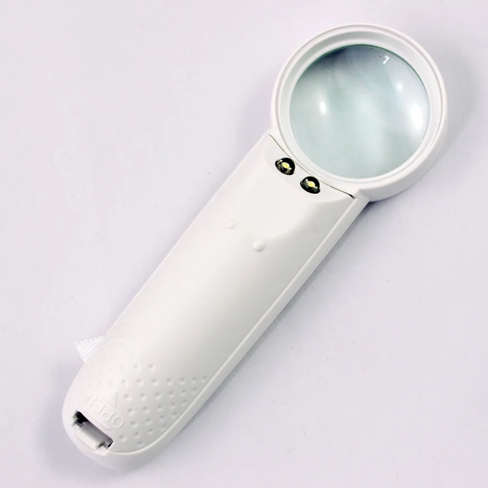 Оптовая торговля SODIAL (R) 12X LED переключатель света ручной чтения лупа для