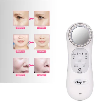 

EMS Ultrasonic Vibration Face Massager Electric LED Photon Therapy Anti Aging Remove Wrinkle Portable Facial Care Instrument 45