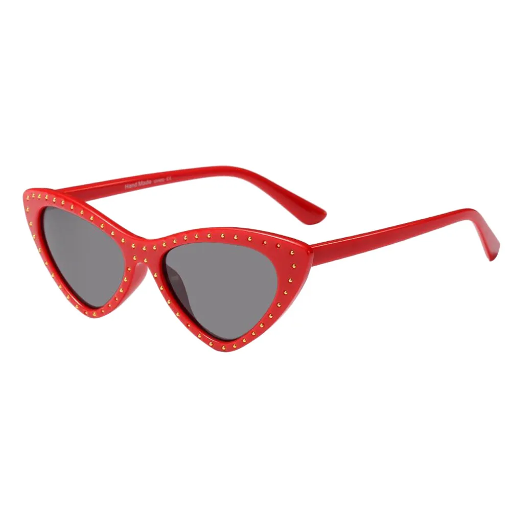 Кошачий глаз солнцезащитные очки для женщин в стиле ретро Винтажные Солнцезащитные очки унисекс с кошачьим глазом раппер гранж очки маленькие кошачий глаз очки UV400