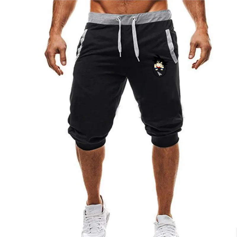 Лидер продаж, новые летние мужские Шорты повседневные шорты модные спортивные штаны с принтом Dragon Ball Goku для фитнеса, шорты для бега
