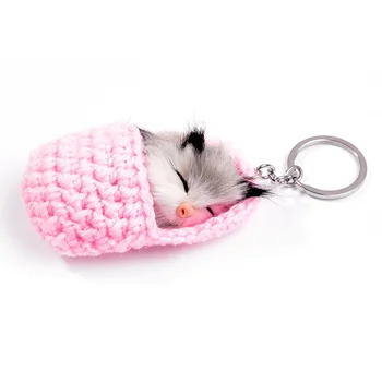 

Cute Keychain With Sound Lifelike Mini Kittens Plush Simulation Sleeping Cattoy Slippers Shape Doll Toys Home Decoration New