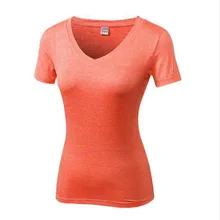 YEL Женская футболка для бега в тренажерном зале, трико для фитнеса, Джерси, спортивный костюм, быстро сохнет, короткая одежда для бега, футболки для девочек, топ, Сексуальная рубашка для йоги