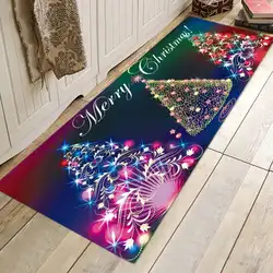 Рождественский 3D утолщенный ковер маленький коврик для домашнего отеля Xmas декоративные коврики Нескользящие резиновые Задние Коврики для