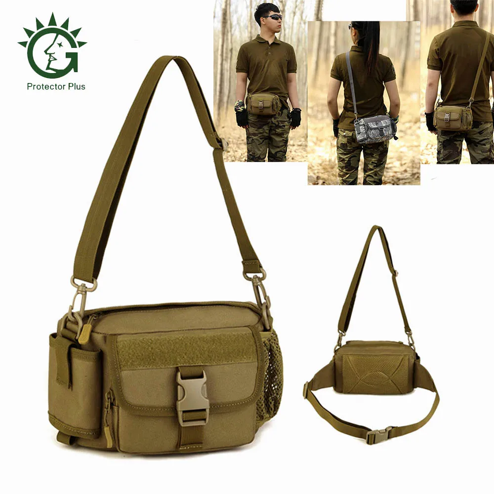 

Protector Plus Outdoor Multifunctional Military Shoulder Waist Bag nylon Waterproof Bag Sport Bags for Hiking Camping Traveling