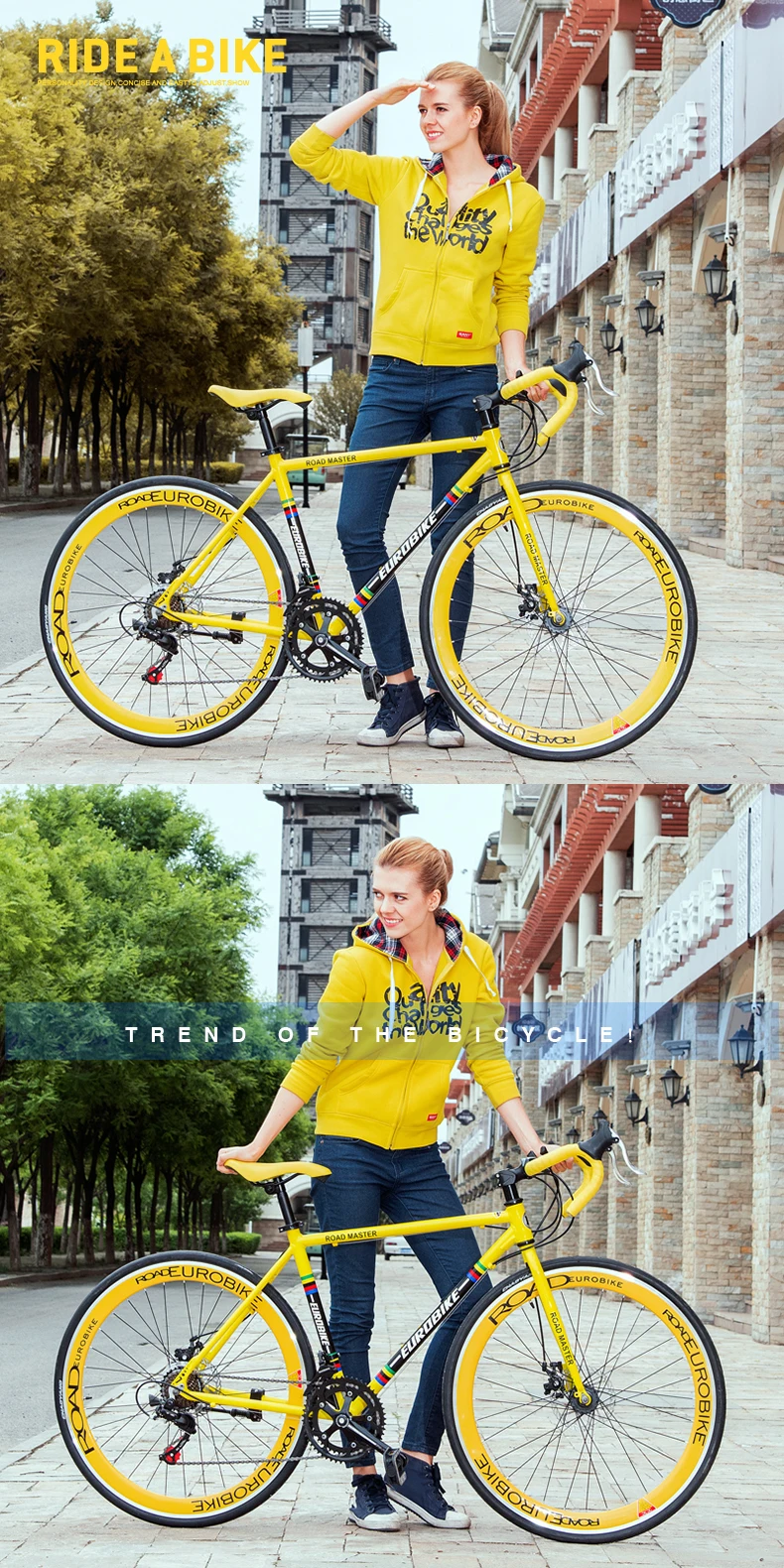 Flash Deal New Brand 700c Aluminum Alloy Frame 14/27 Speed Disc Brake Road Bike Outdoor Sport Racing Bicicleta Cycling Break Wind Bicycle 13