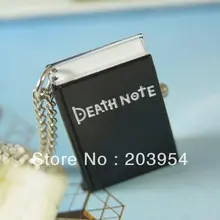 Envío gratis hot mayor baratos para mujer nueva vendimia de la antigüedad de la joyería novedad relojes de bolsillo collar libro negro death note wp319