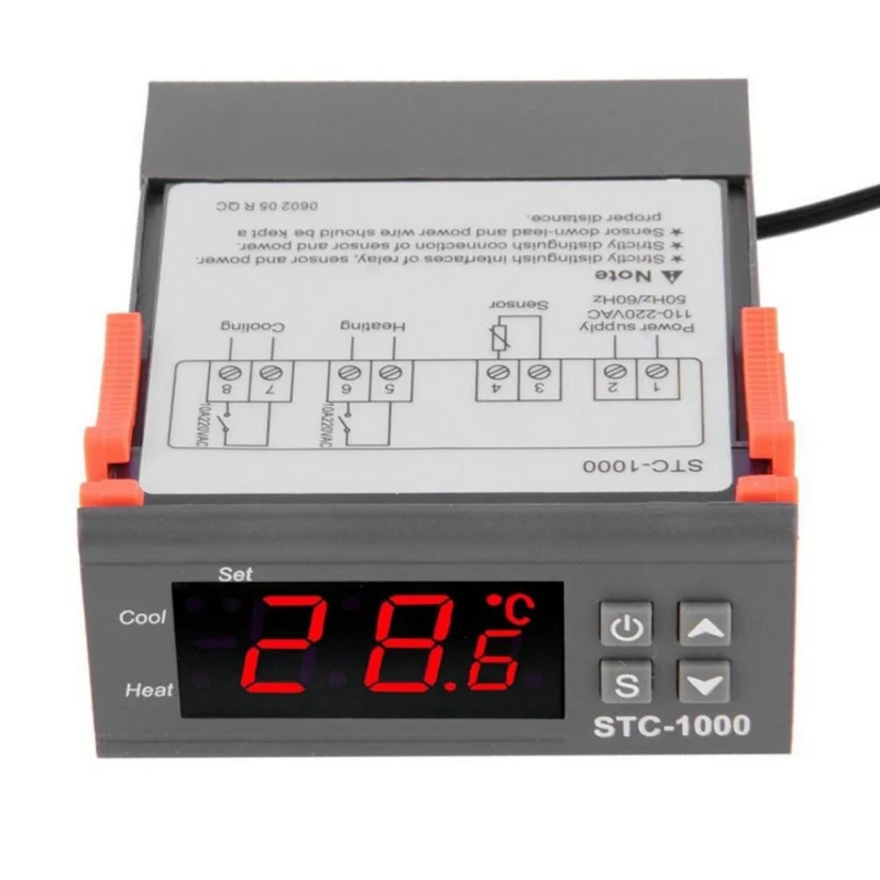 Microcomputer Temperature Controller Thermostat LED Sensor
