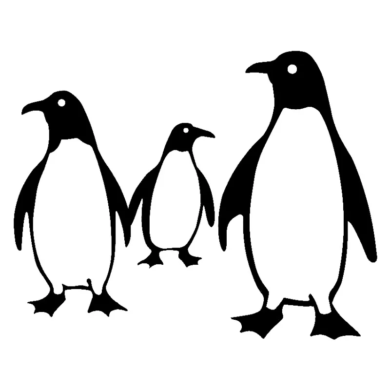 2 x Vinyl Stickers 15cm Emperor Penguin Chicks Birds  #35932 bw 