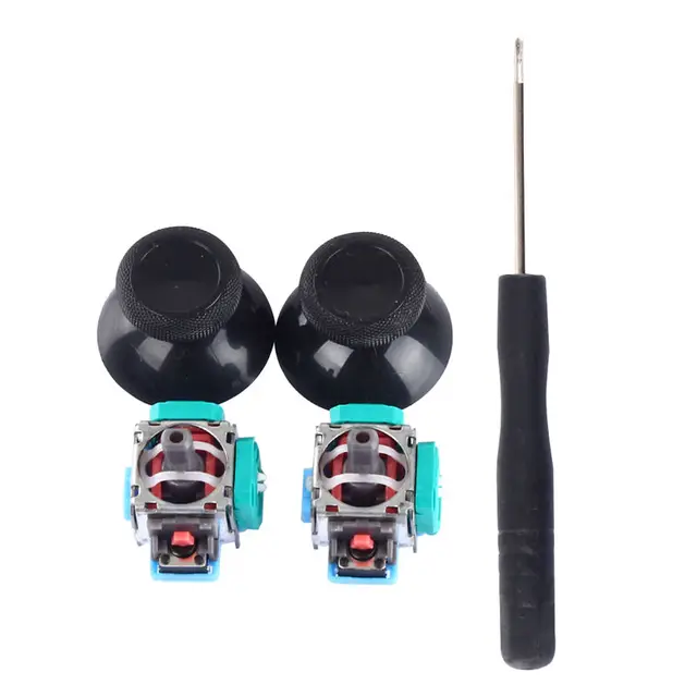 Best Offers 2 Sets 3D Analog Joystick 3 Pin Sensor Module Potentiometer with Thumb Sticks for Playstation 4 for PS4 Controller Repair