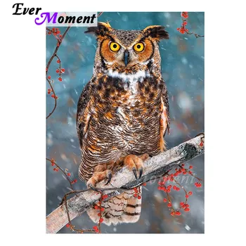 

Ever Moment Diamond Painting Wall Rhinestone Owl Plum Blossom Mosaic Full Square Drill Diamond Embroidery Decoration 3F1141