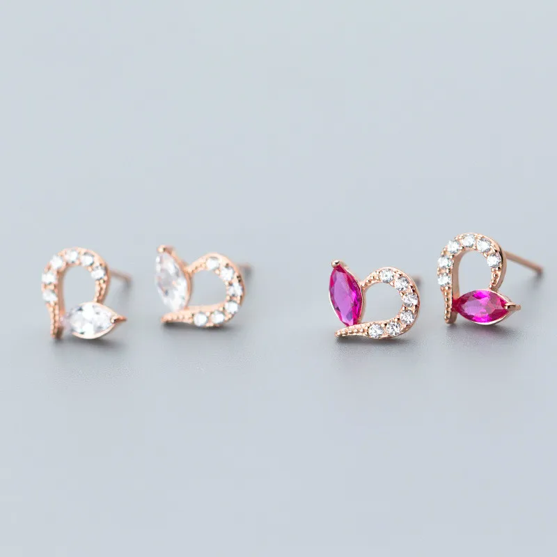 

Heart Pure 100% S925 Sterling Silver Screw Stud Earrings For Women Girls Children Baby Kids Mini Minimalist Jewelry