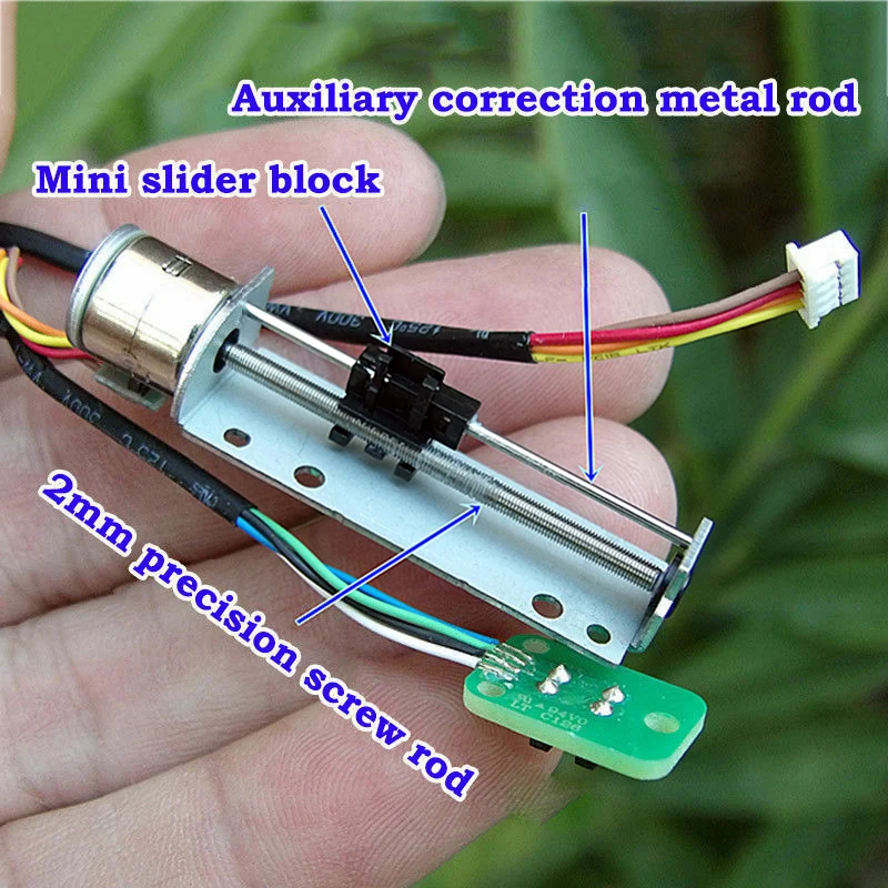 DC 3V 5V 2-фазный 4-проводной мини-10 мм шаговый двигатель точность Длинные Линейный винт микро шаговый двигатель ползунок блок позиции