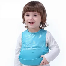 Adjustable font b Baby b font Bibs EVA Plastic Waterproof Lunch Feeding Bibs font b Baby