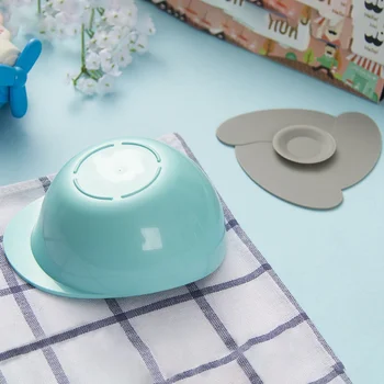 

Baby Dining Plate Food Baby Dish Children Rice Bowl Plate Training Feeding Bowl Environmentally Silicone Sucker Bowl New